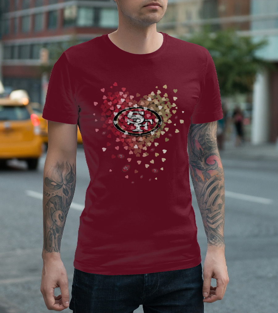 San Francisco 49ers Logo In Heart T-Shirt