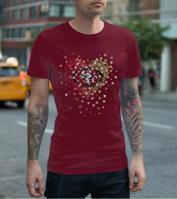 San Francisco 49ers Logo In Heart T-Shirt