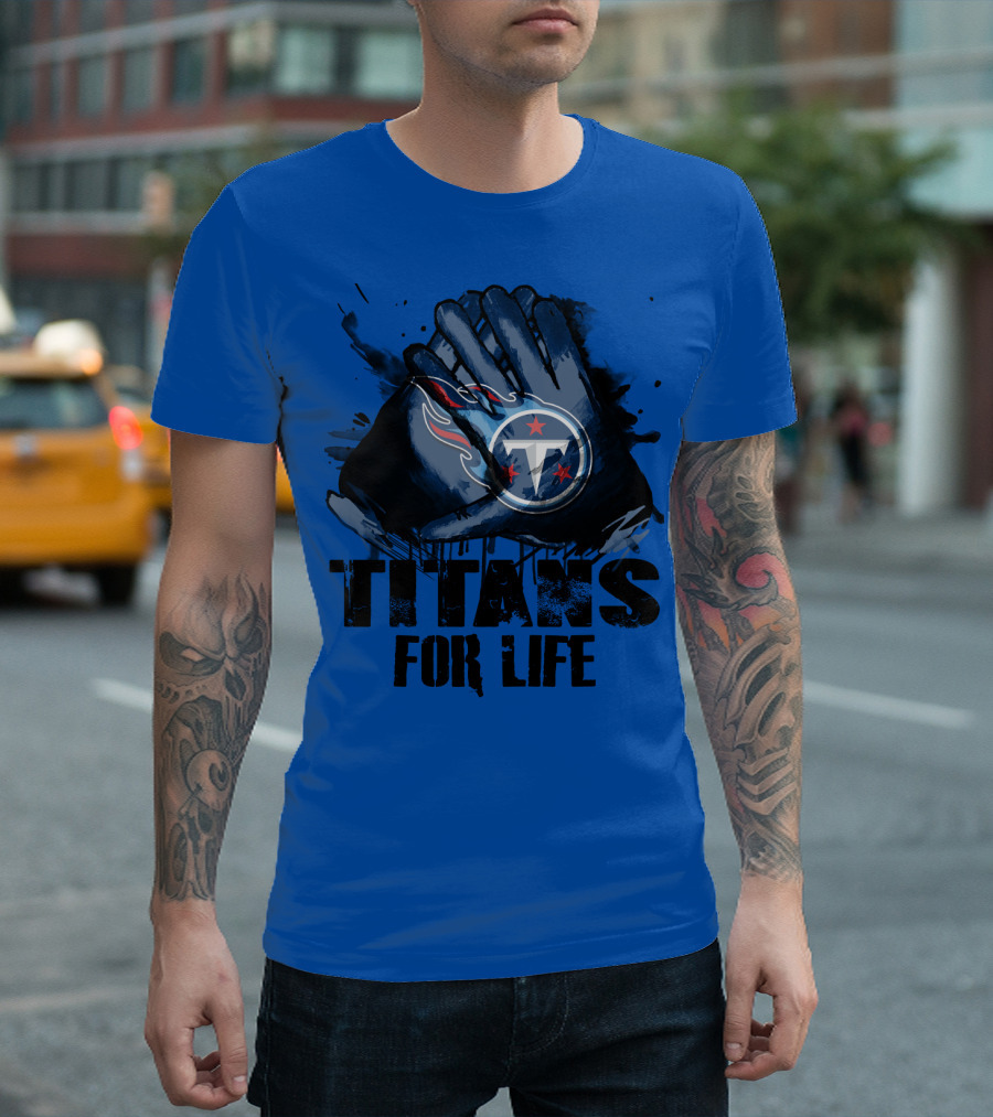Titans For Life Tennessee Titans Logo Paint Splash T-Shirt