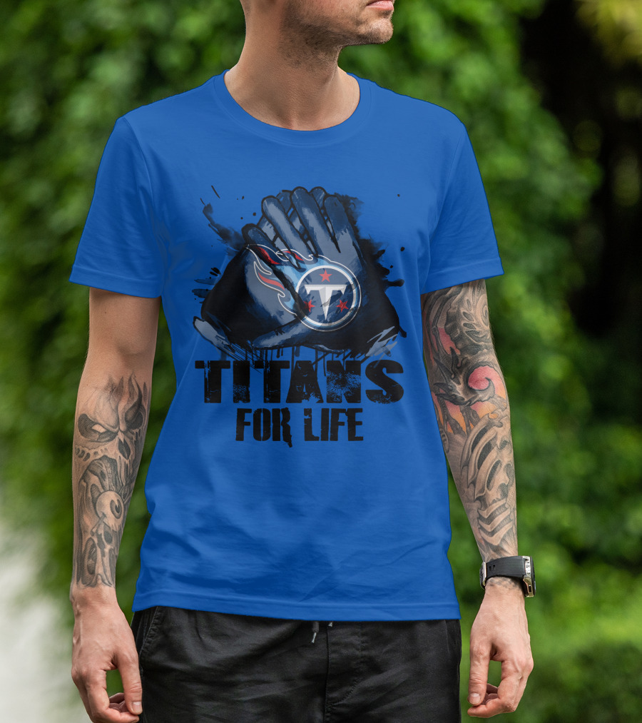 Titans For Life Tennessee Titans Logo Paint Splash T-Shirt