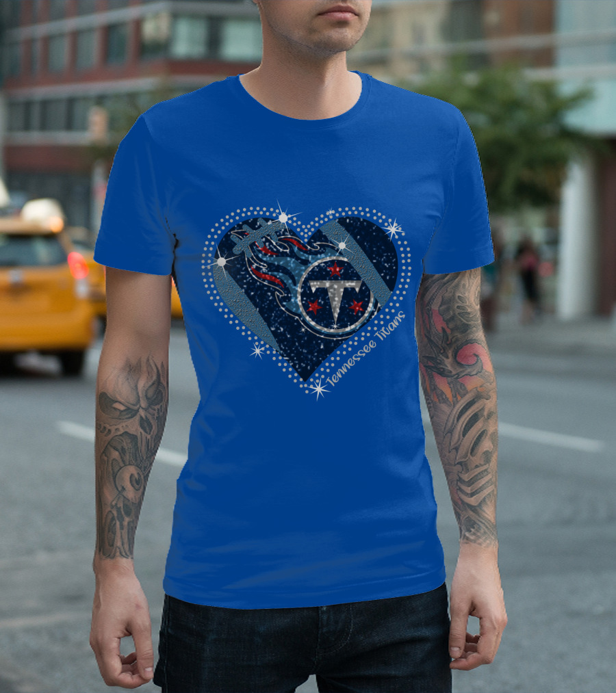 Tennessee Titans Sparkling Heart T-Shirt