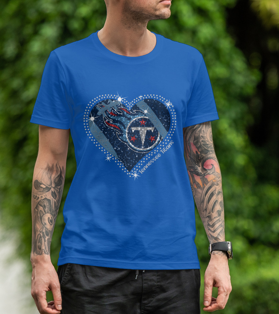 Tennessee Titans Sparkling Heart T-Shirt