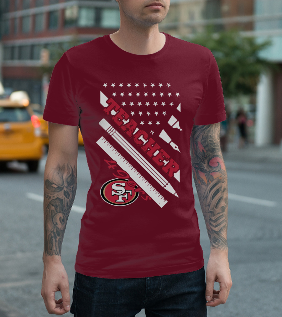 San Francisco 49ers Teacher Stars And Tools T-Shirt