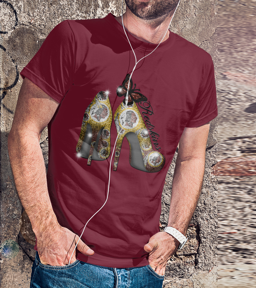 Redskins High Heels And Butterfly Sparkle T-Shirt