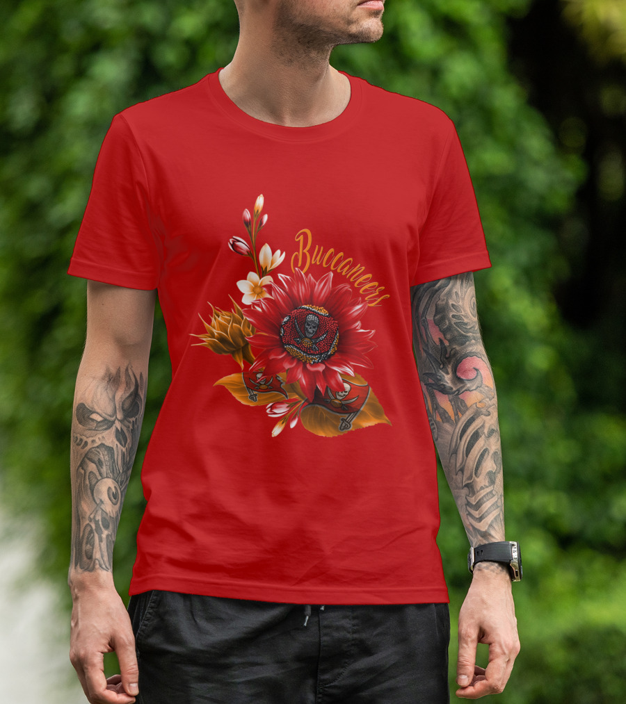 Buccaneers Floral Skull T-Shirt