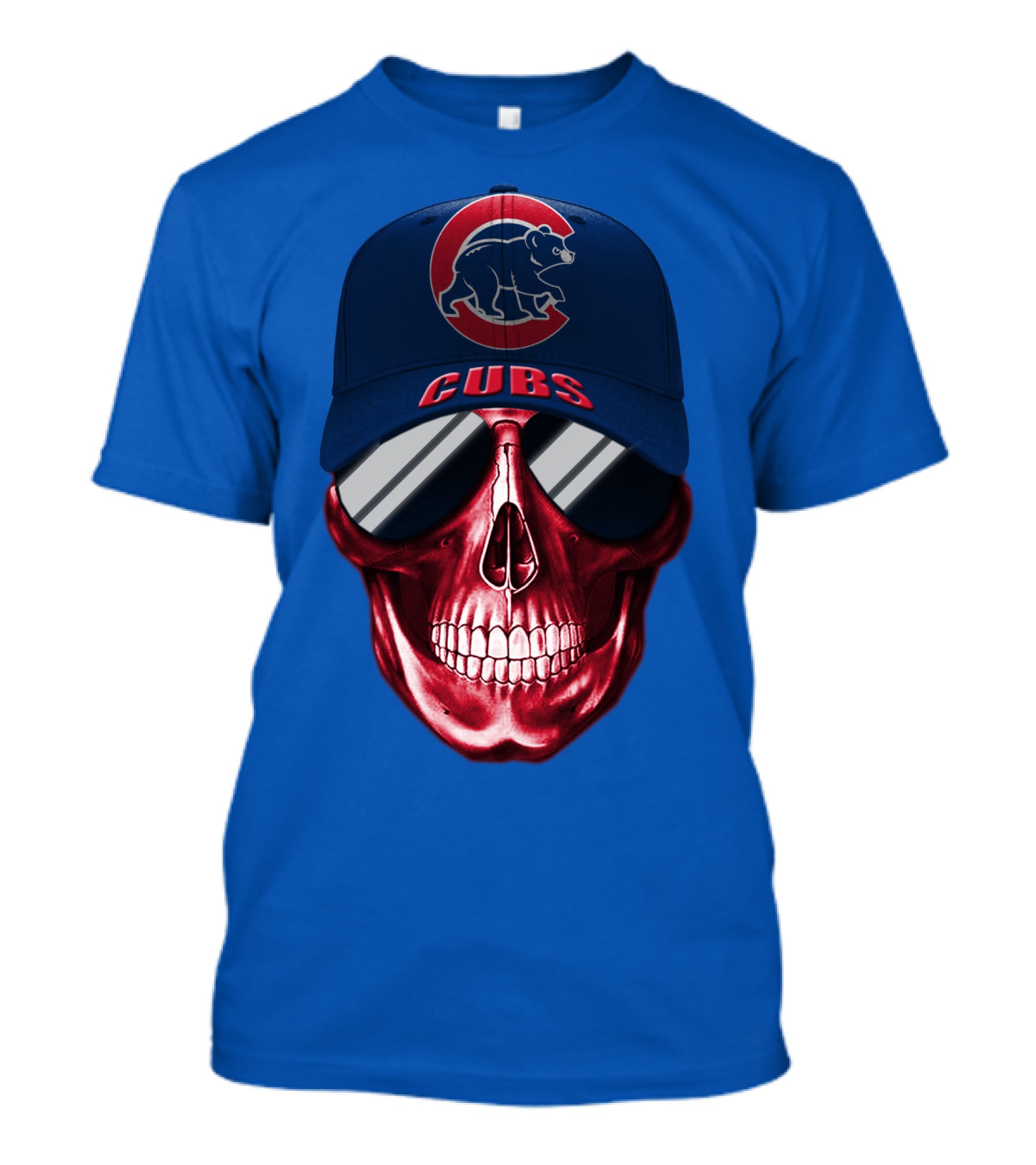 Chicago Cubs Skull Cap T-Shirt