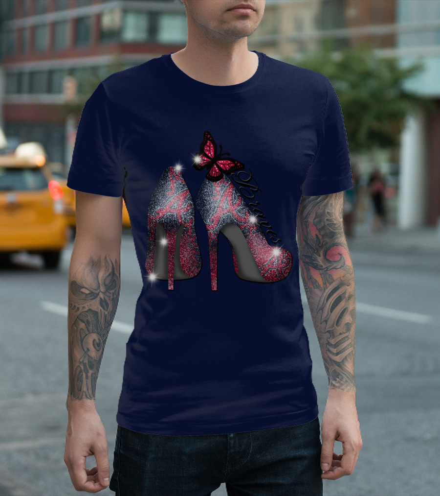 Atlanta Braves High Heels Butterfly T-Shirt