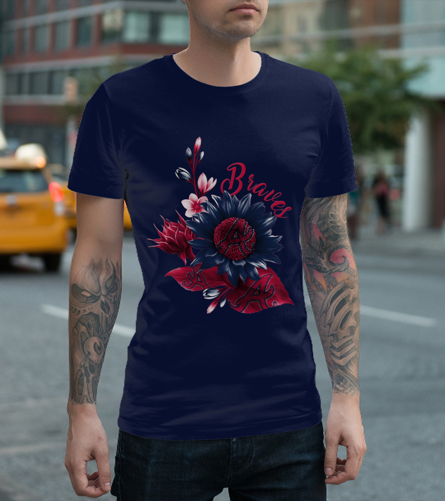 Atlanta Braves Floral A T-Shirt