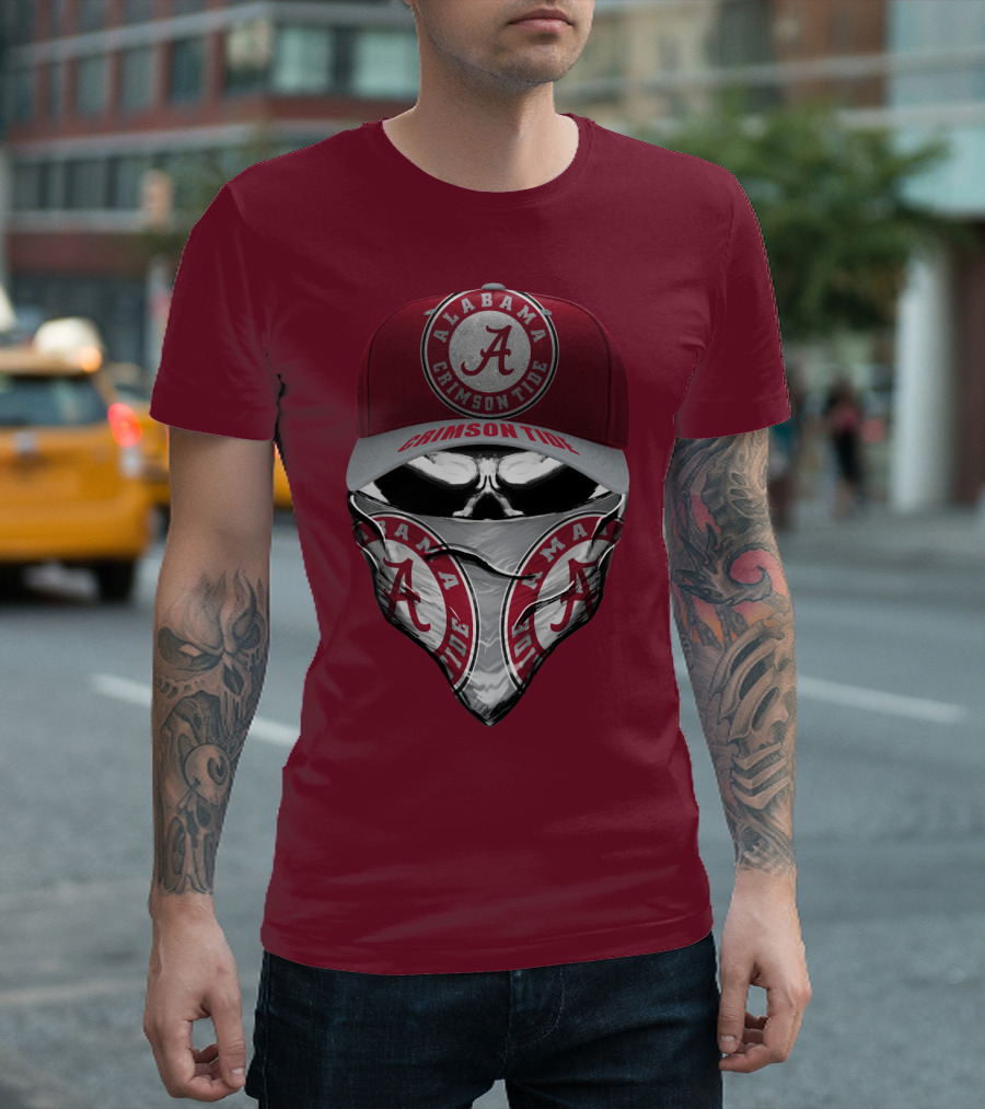 Alabama Crimson Tide A Logo Bandana Mask T-Shirt