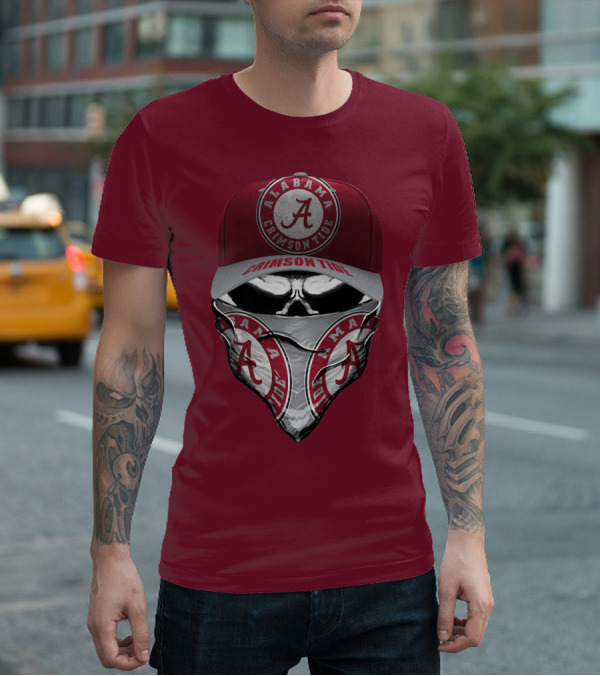 Alabama Crimson Tide A Logo Bandana Mask T-Shirt