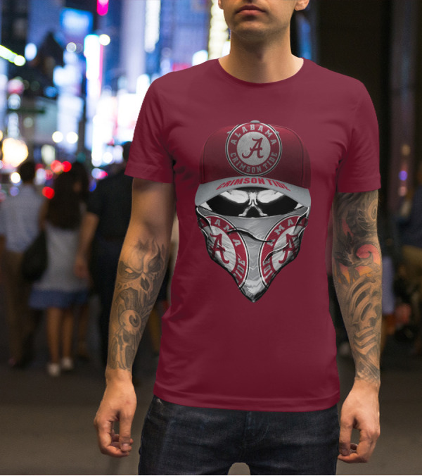 Alabama Crimson Tide A Logo Bandana Mask T-Shirt