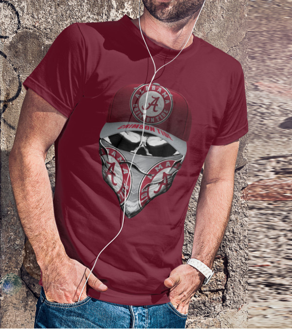 Alabama Crimson Tide A Logo Bandana Mask T-Shirt