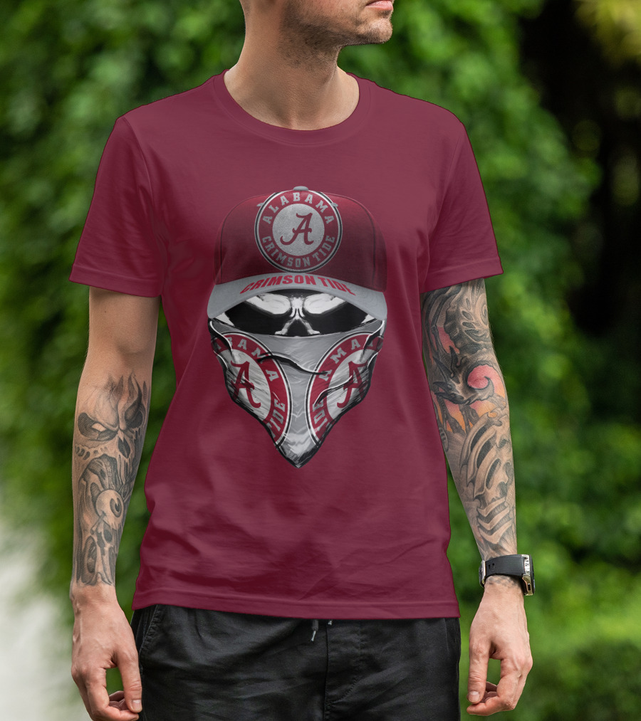 Alabama Crimson Tide A Logo Bandana Mask T-Shirt