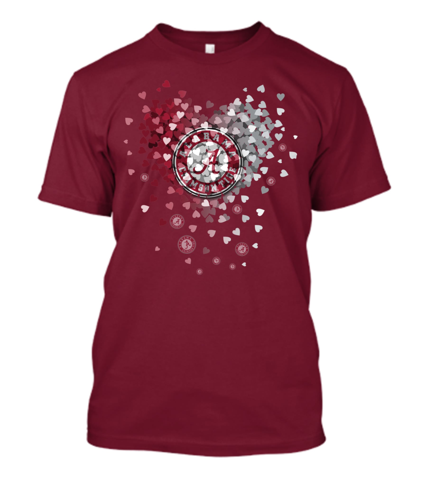 Alabama Crimson Tide Heart Logo Hope Filled Heiritage T-Shirt
