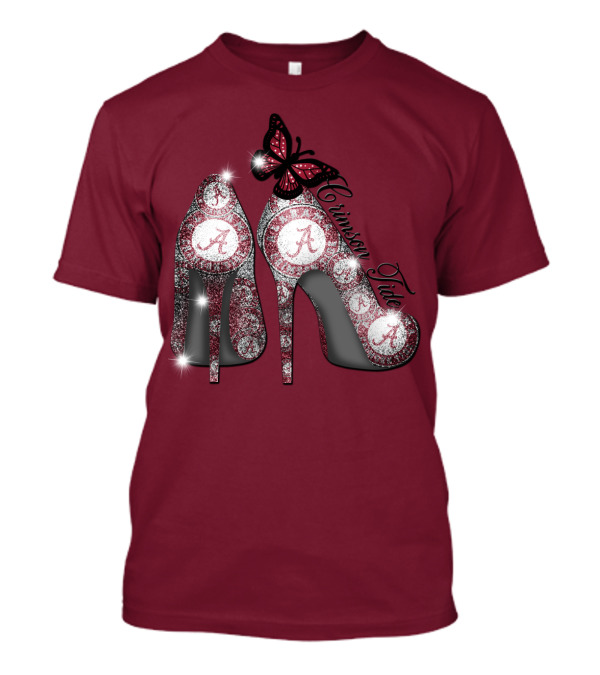 Crimson Tide Heels With Butterfly T-Shirt