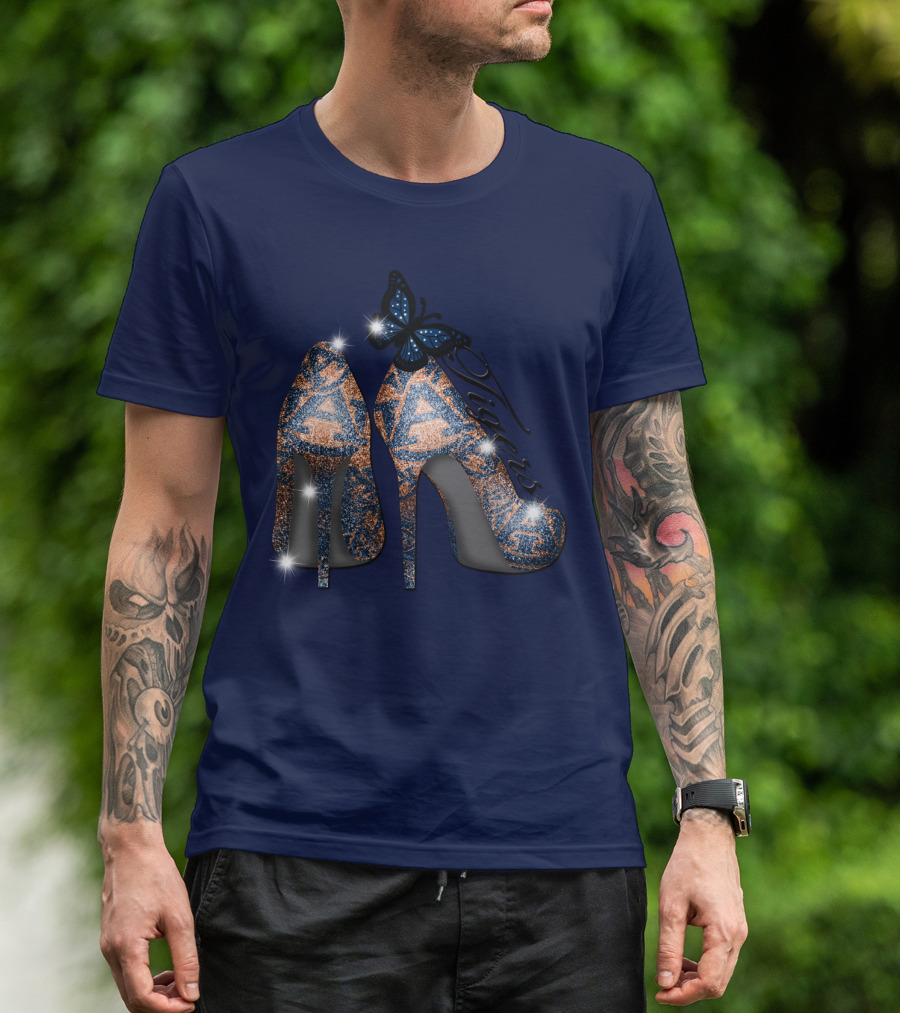 Auburn Tigers High Heels Butterfly T-Shirt