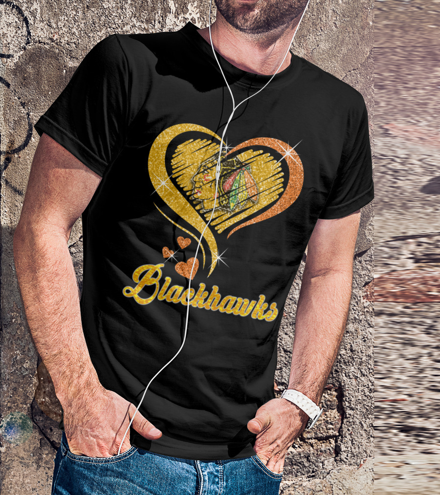 Blackhawks Heart T-Shirt