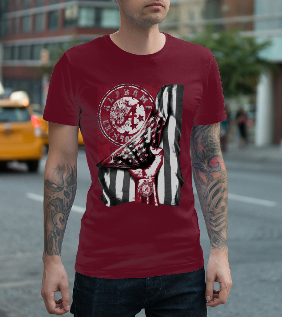 Alabama Crimson Tide Held High With Flag And Seal T-Shirt