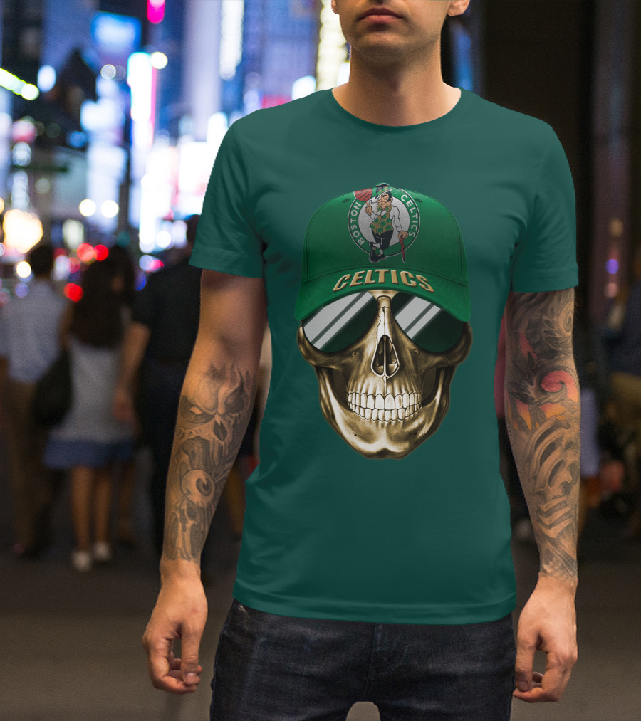 Boston Celtics Skull Cap T-Shirt