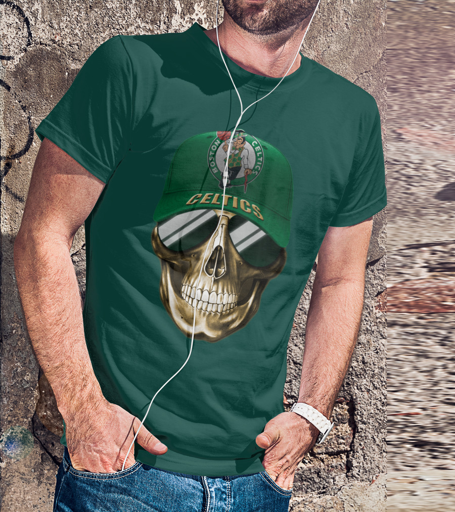 Boston Celtics Skull Cap T-Shirt