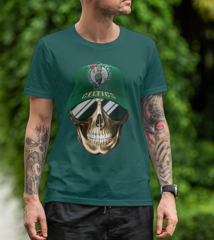 Boston Celtics Skull Cap T-Shirt