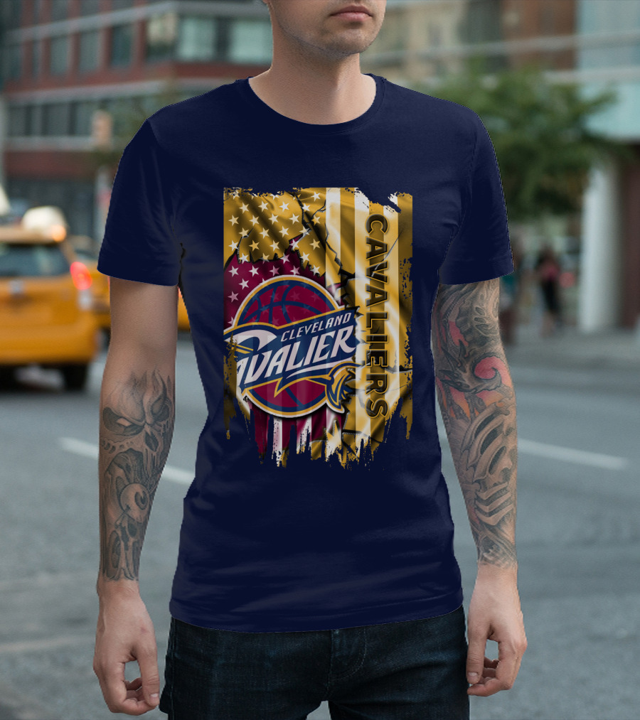 Cleveland Cavaliers Stars And Stripes Basketball T-Shirt
