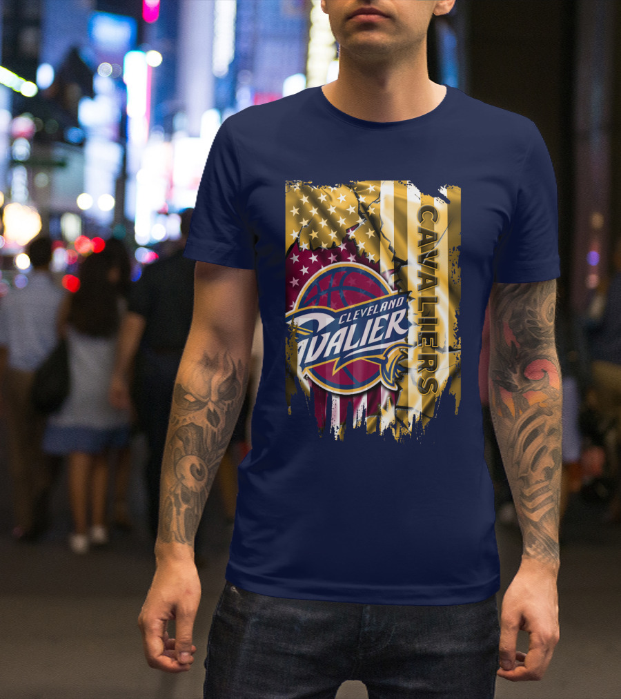 Cleveland Cavaliers Stars And Stripes Basketball T-Shirt