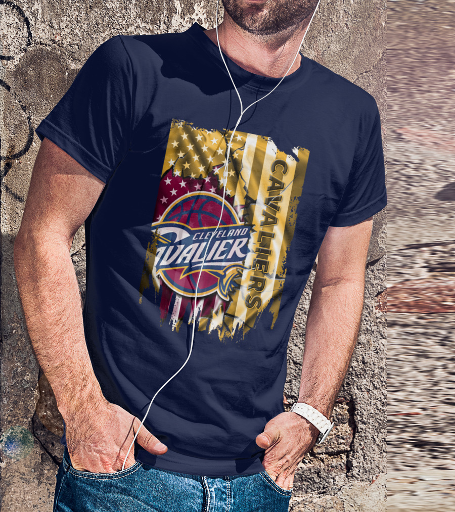 Cleveland Cavaliers Stars And Stripes Basketball T-Shirt