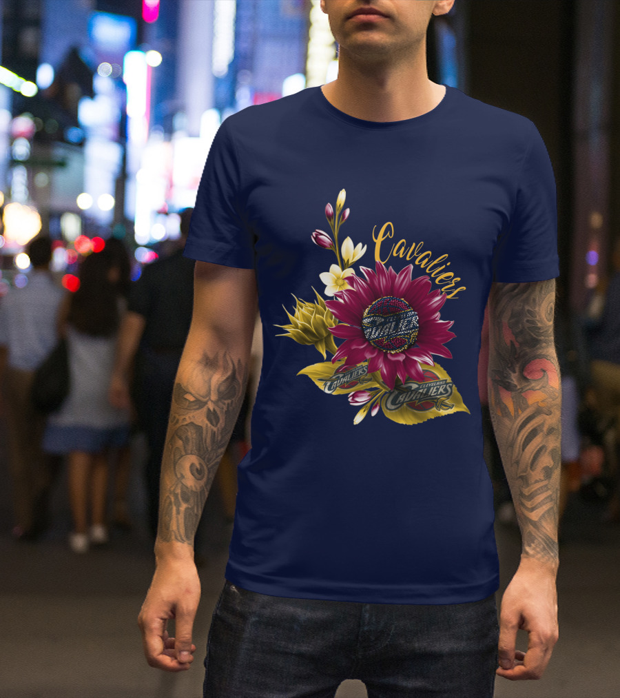 Cleveland Cavaliers Floral Basketball T-Shirt