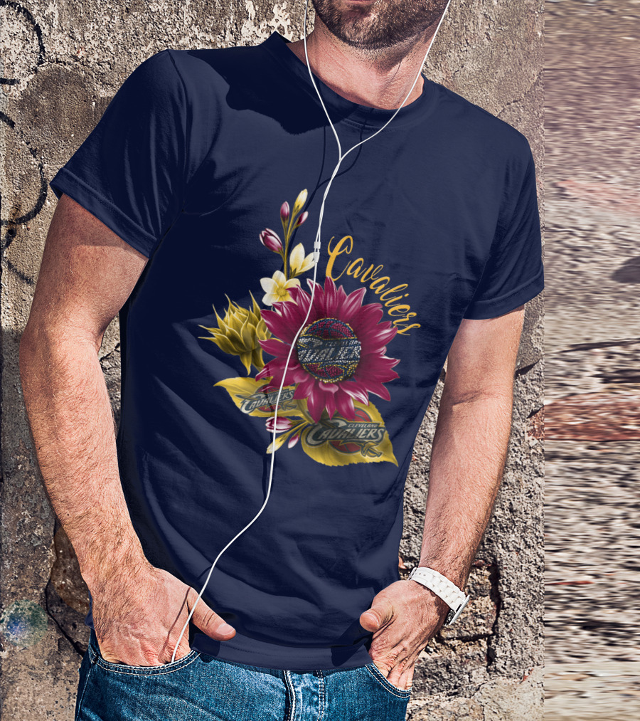 Cleveland Cavaliers Floral Basketball T-Shirt