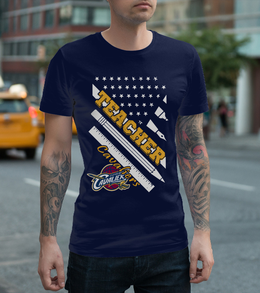 Cleveland Cavaliers Teacher Ruler Pen Stars T-Shirt