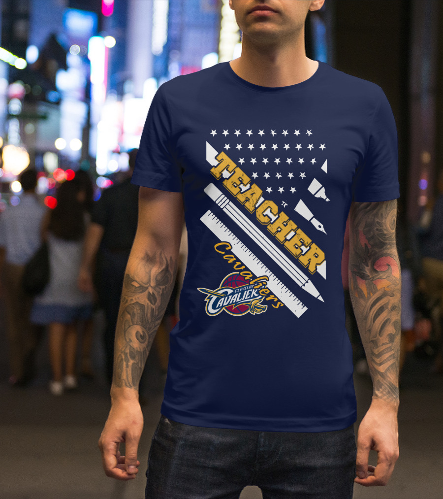 Cleveland Cavaliers Teacher Ruler Pen Stars T-Shirt