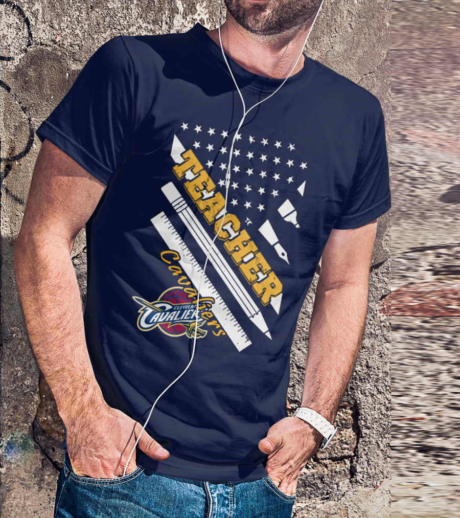 Cleveland Cavaliers Teacher Ruler Pen Stars T-Shirt