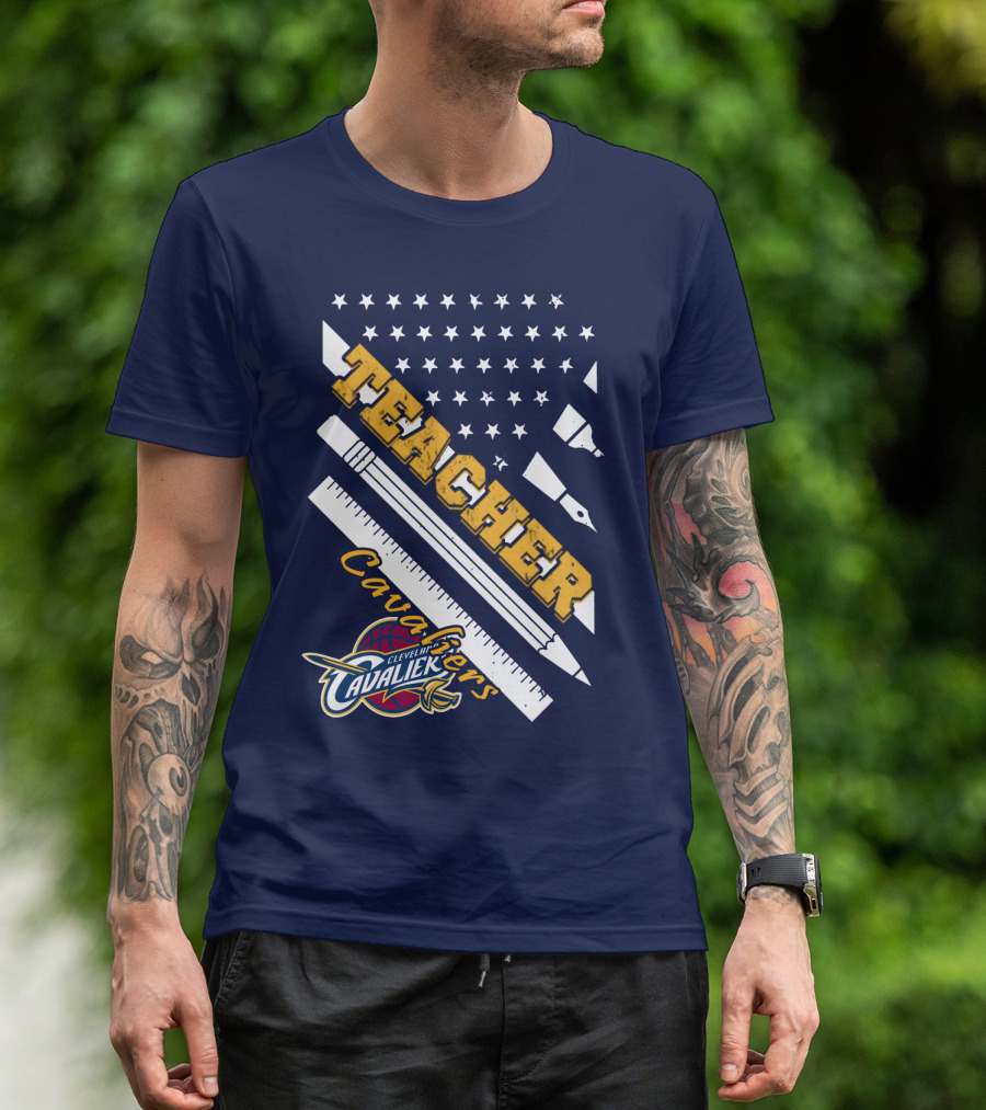 Cleveland Cavaliers Teacher Ruler Pen Stars T-Shirt
