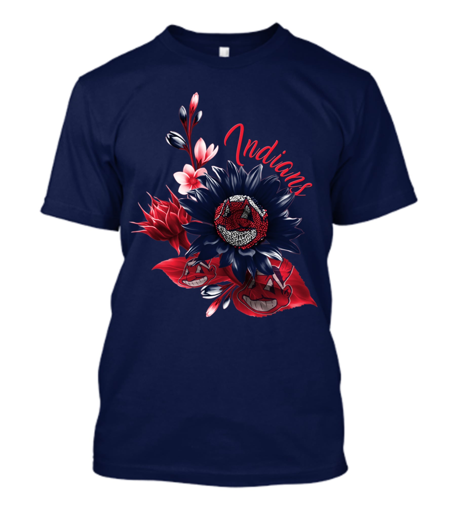 Indians Floral Chief Wahoo T-Shirt
