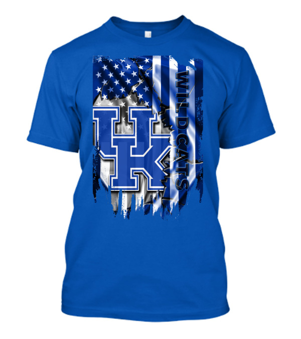Kentucky Wildcats American Flag Tribute Uk T-Shirt