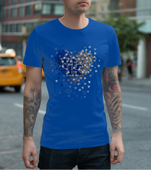 Kentucky Wildcats Uk Hearts Blue T-Shirt