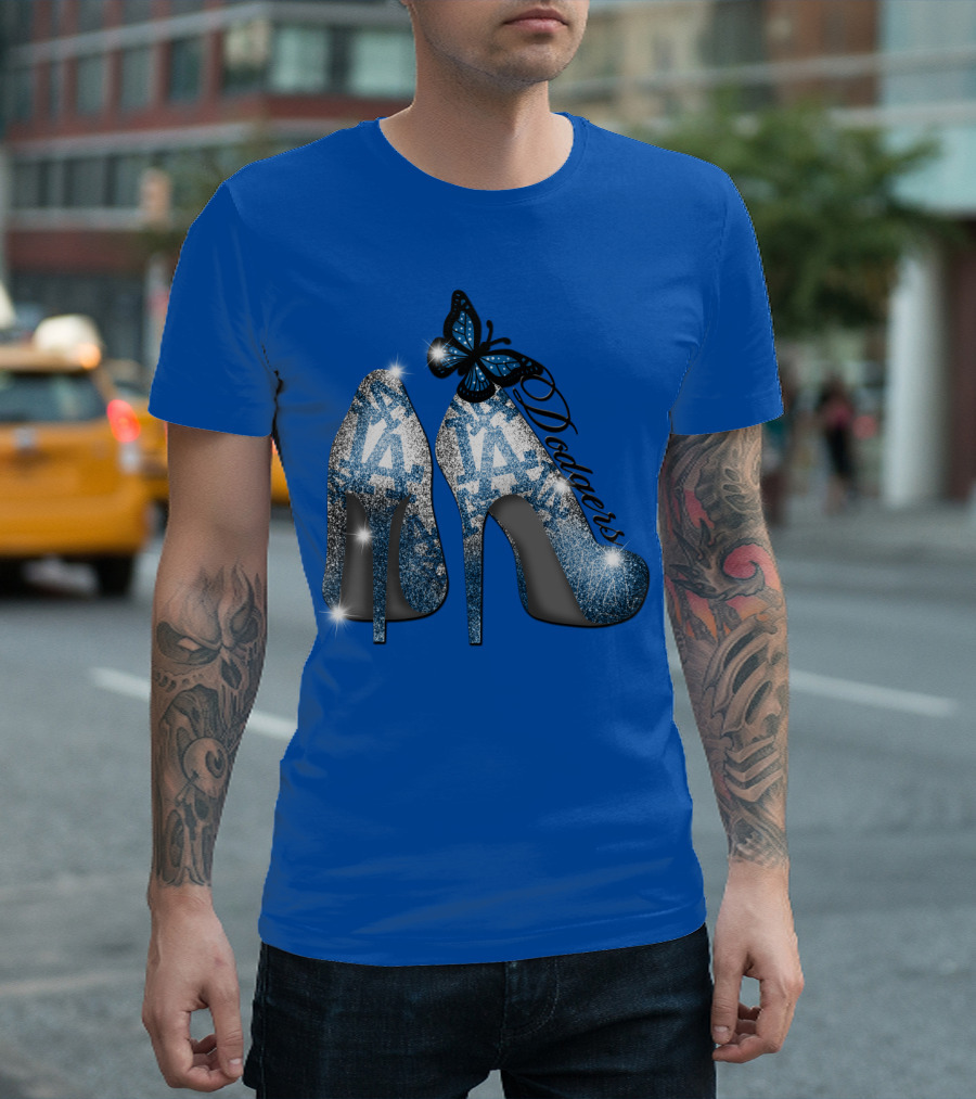 Los Angeles Dodgers La Heels Butterfly T-Shirt