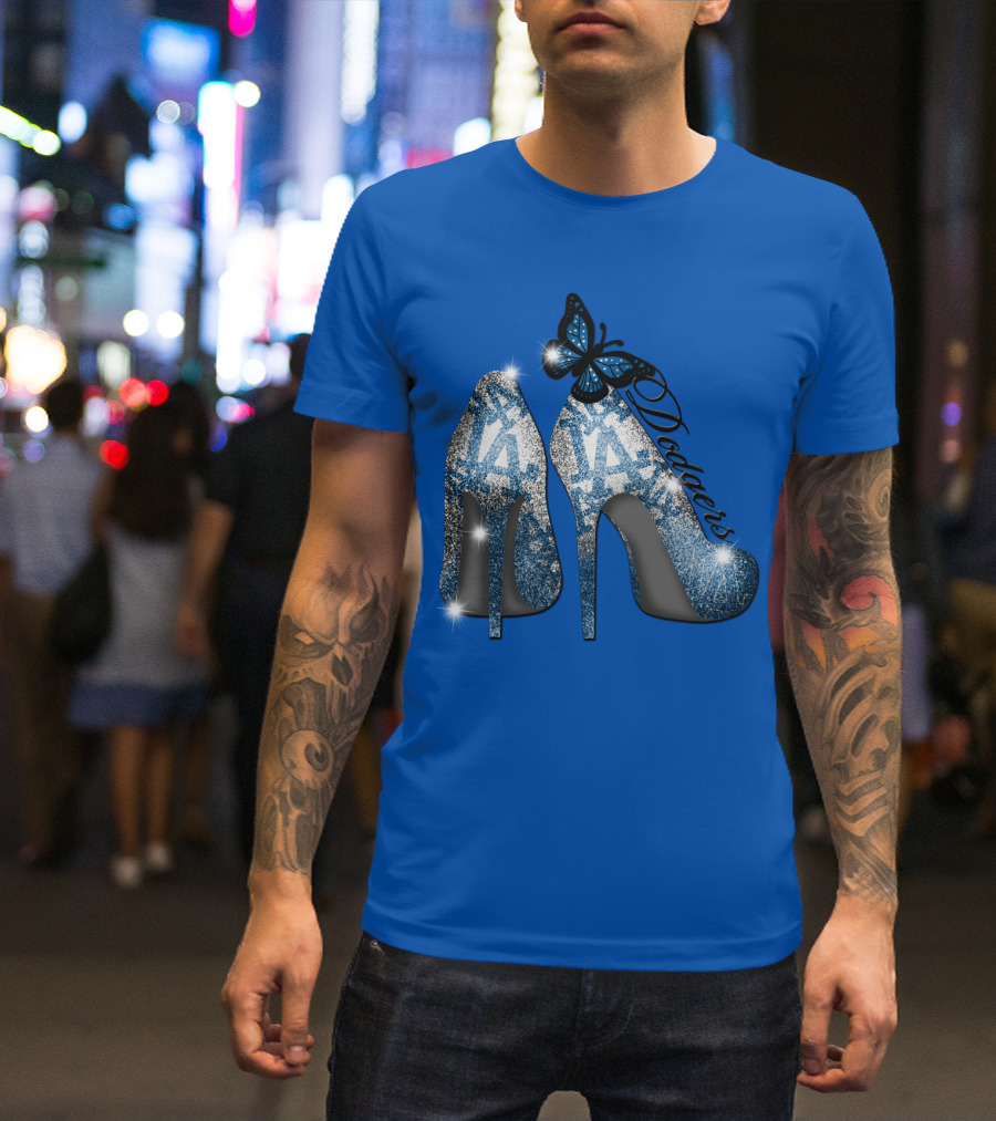 Los Angeles Dodgers La Heels Butterfly T-Shirt