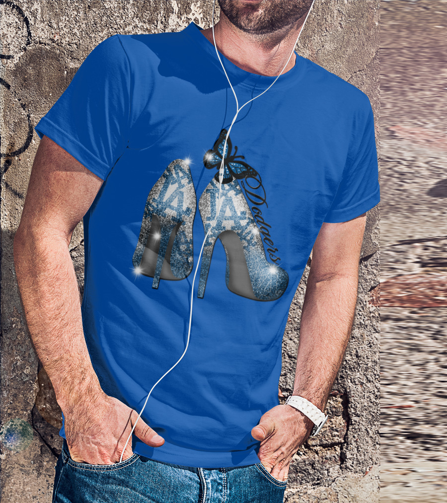 Los Angeles Dodgers La Heels Butterfly T-Shirt