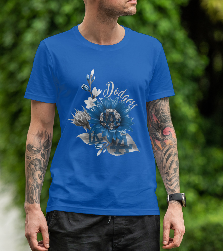 Los Angeles Dodgers Floral T-Shirt