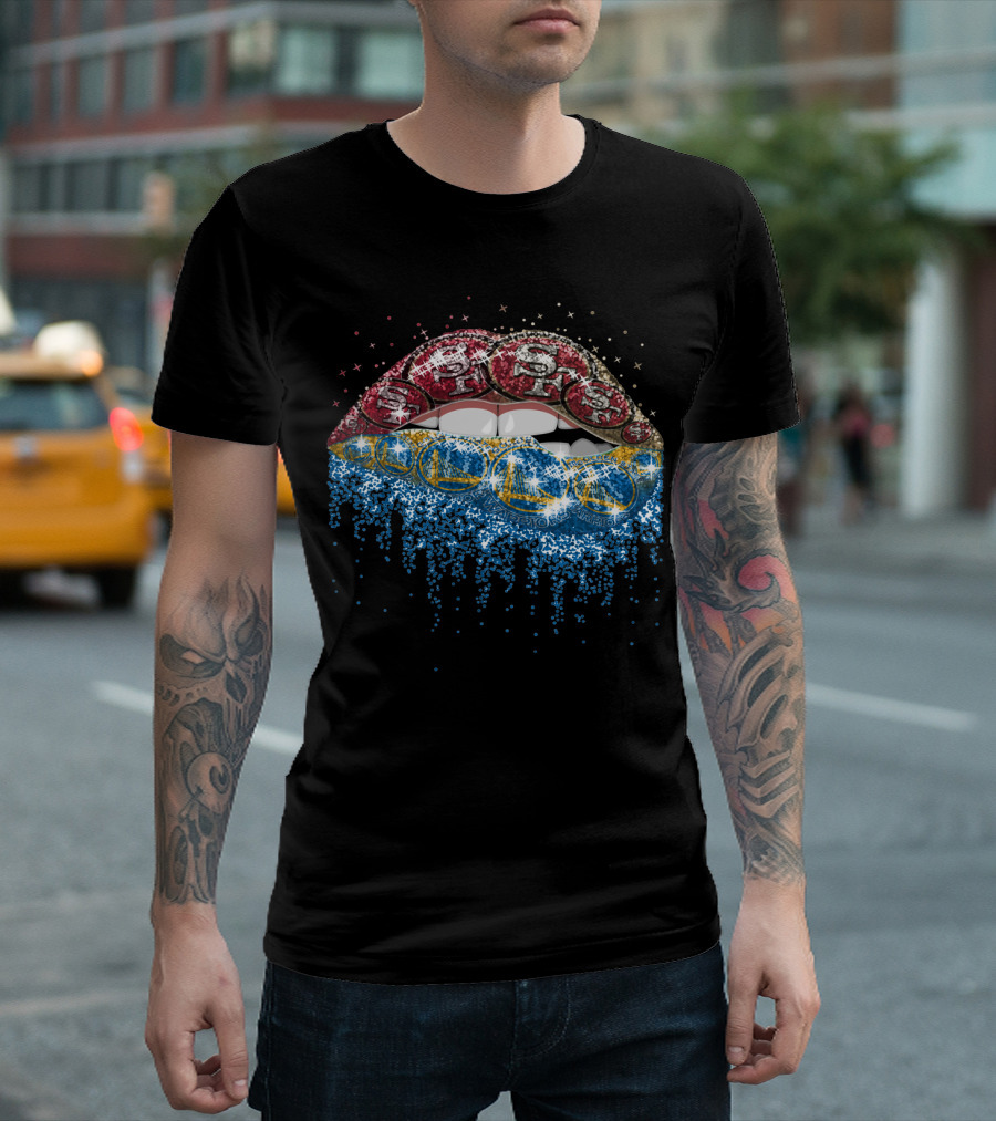 Lip San Francisco 49ers And Golden State Warriors Lips T-Shirt