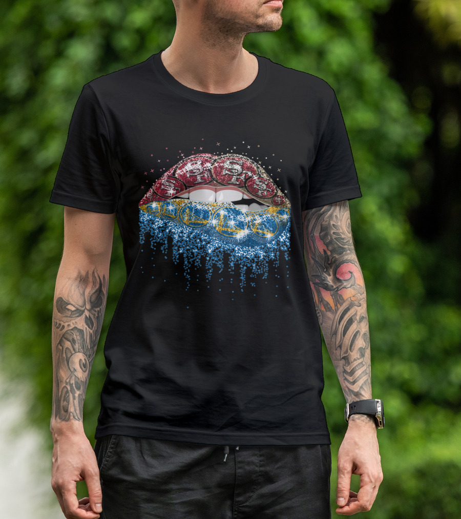 Lip San Francisco 49ers And Golden State Warriors Lips T-Shirt