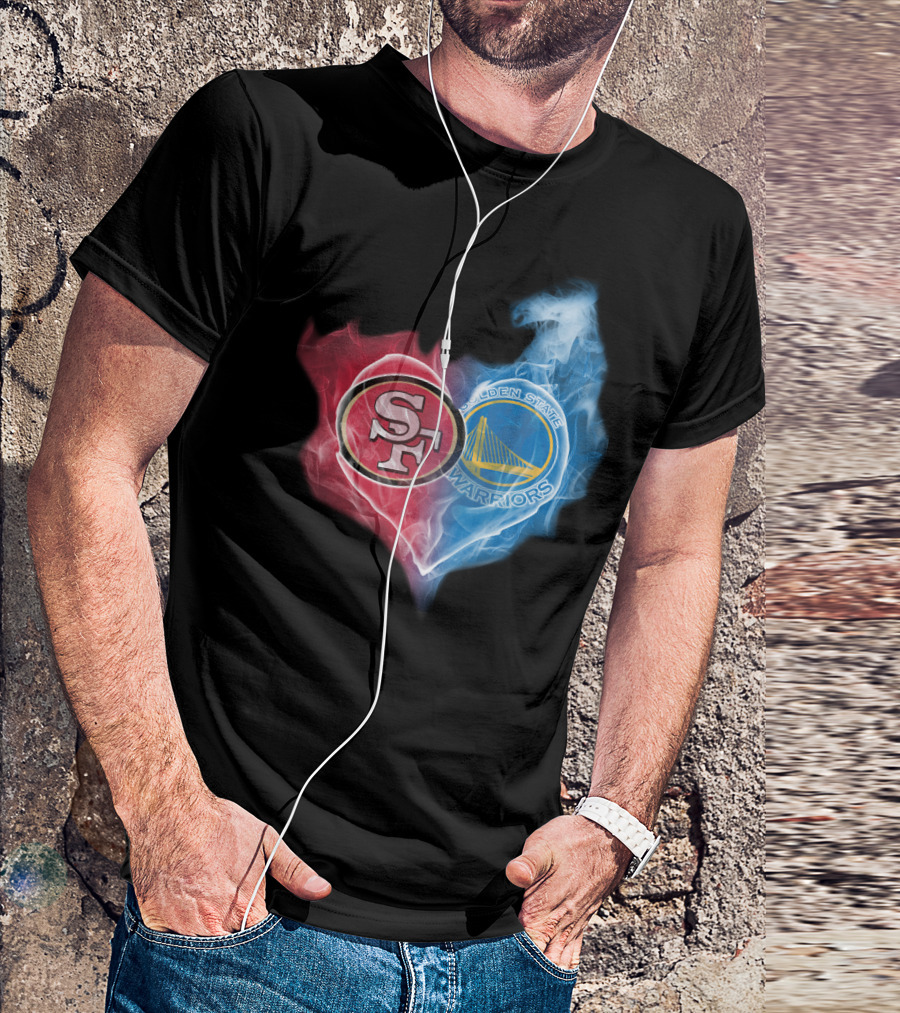 San Francisco 49ers Golden State Warriors Heart Fusion T-Shirt