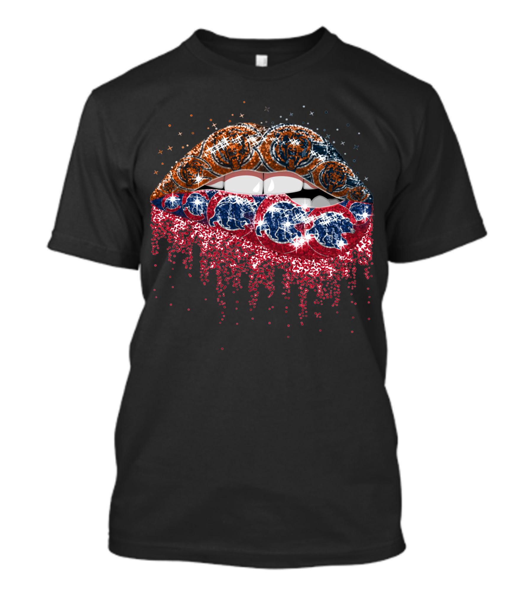 Cincinnati Bengals Patriots Dripping Lip Art Nfl Couture Style T-Shirt