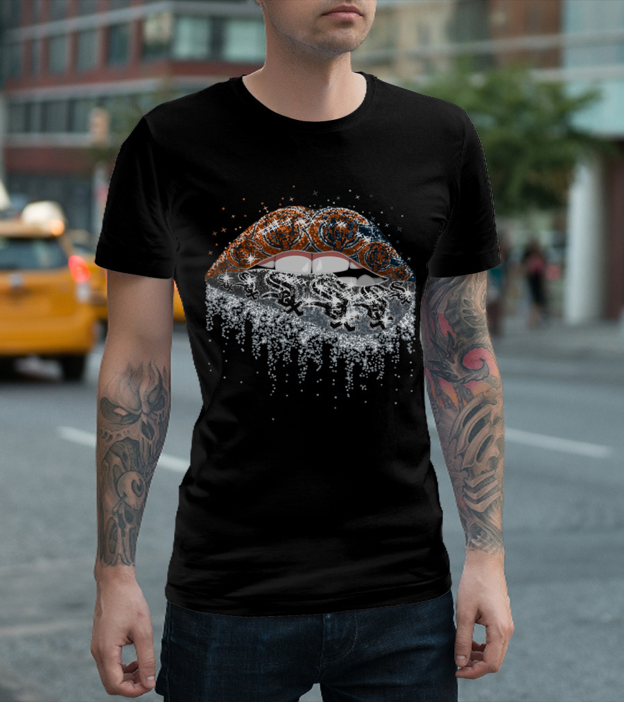 Chicago Cubs And Chicago White Sox Lips Lip 009 T-Shirt