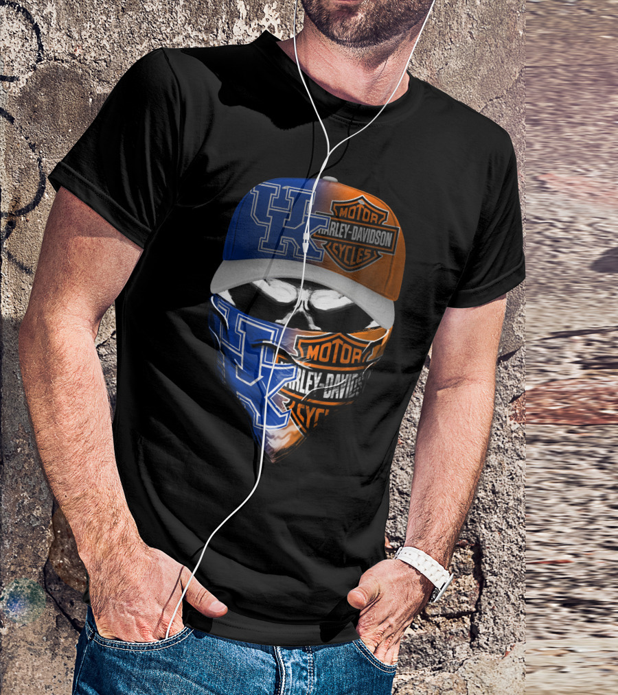 Uk Harley Davidson Skull Mask T-Shirt