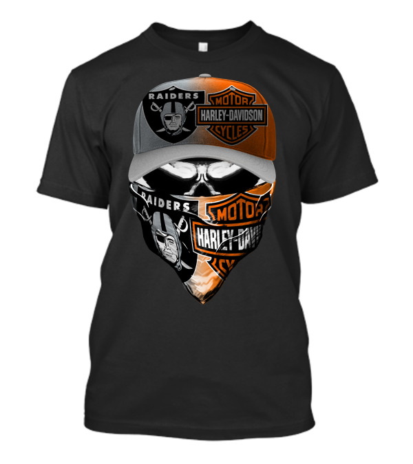 Raiders Harley Davidson Collaboration Mask And Hat 25Hl T-Shirt