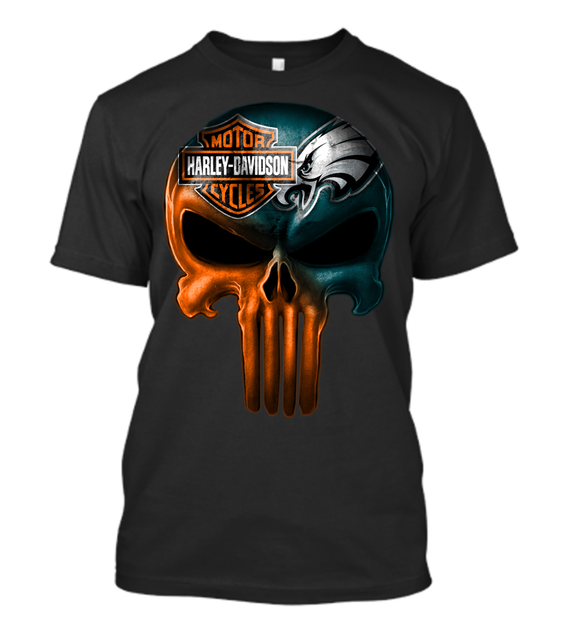 Harley Davidson Motor Cycles Eagles Skull T-Shirt