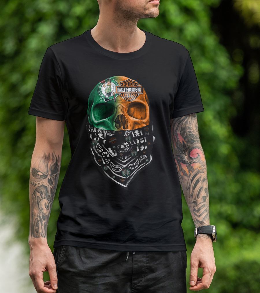 Harley Davidson Celtics Skull Bandana T-Shirt